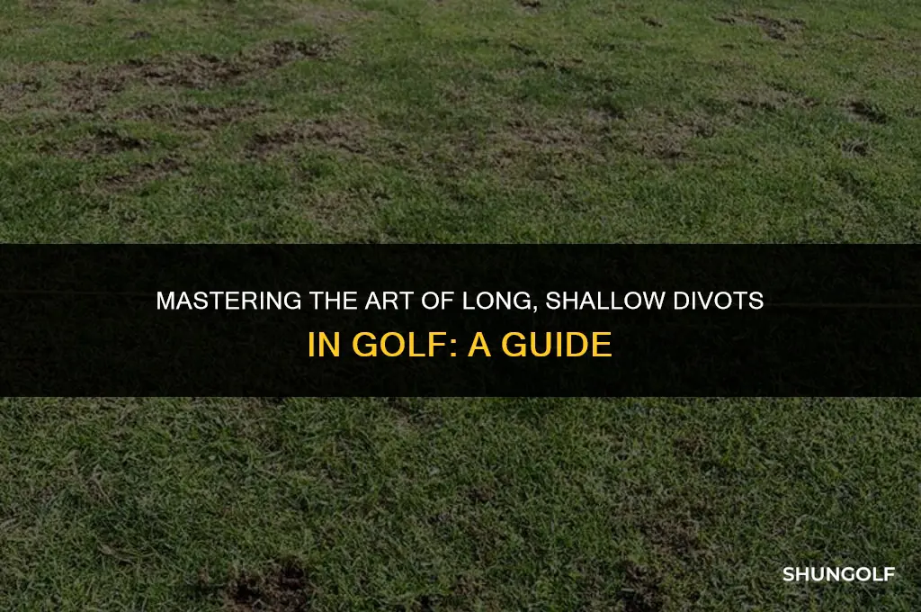 how to get long shallow divots golf
