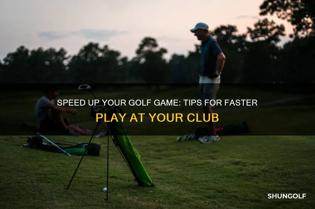 how to get my golf club to speed up play