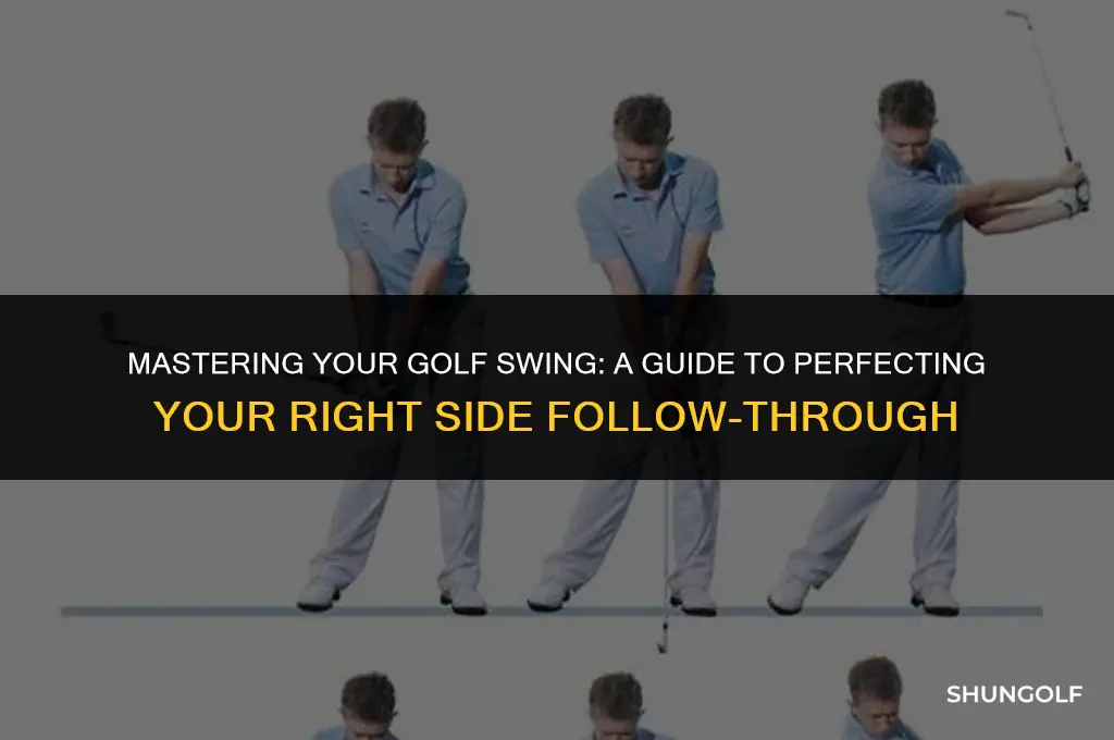 how to get my right side through the golf ball