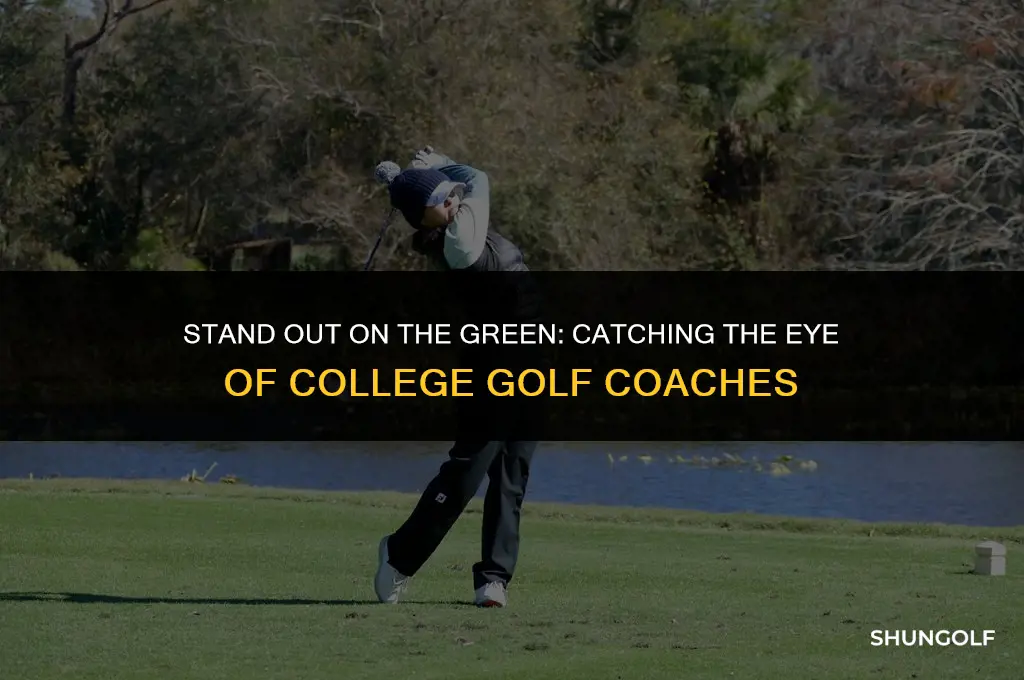 how to get noticed by college golf coaches