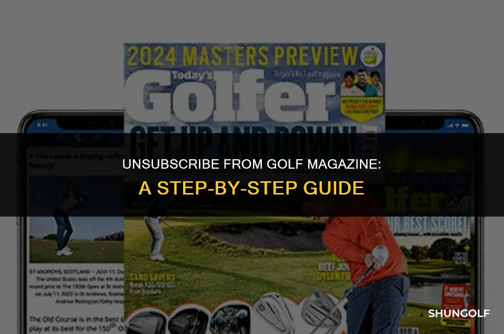 how to get off golf magazine subscription