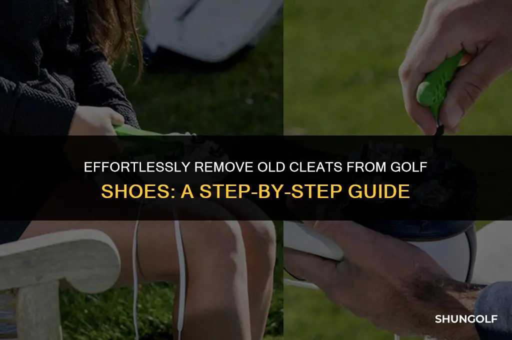 how to get old cleats off of golf shoes