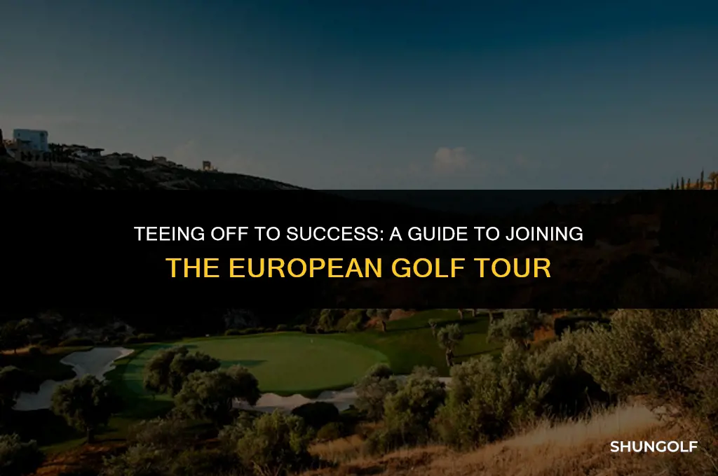 how to get on european golf tour