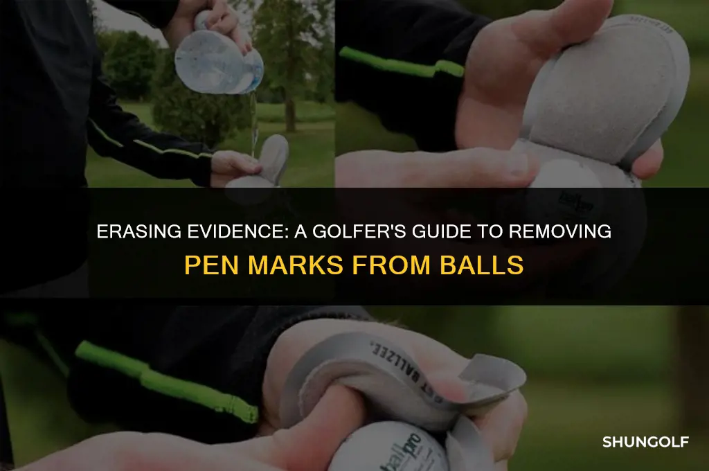 how to get pen marks off golf balls