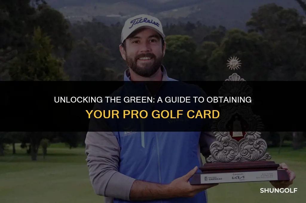 how to get pro card golf