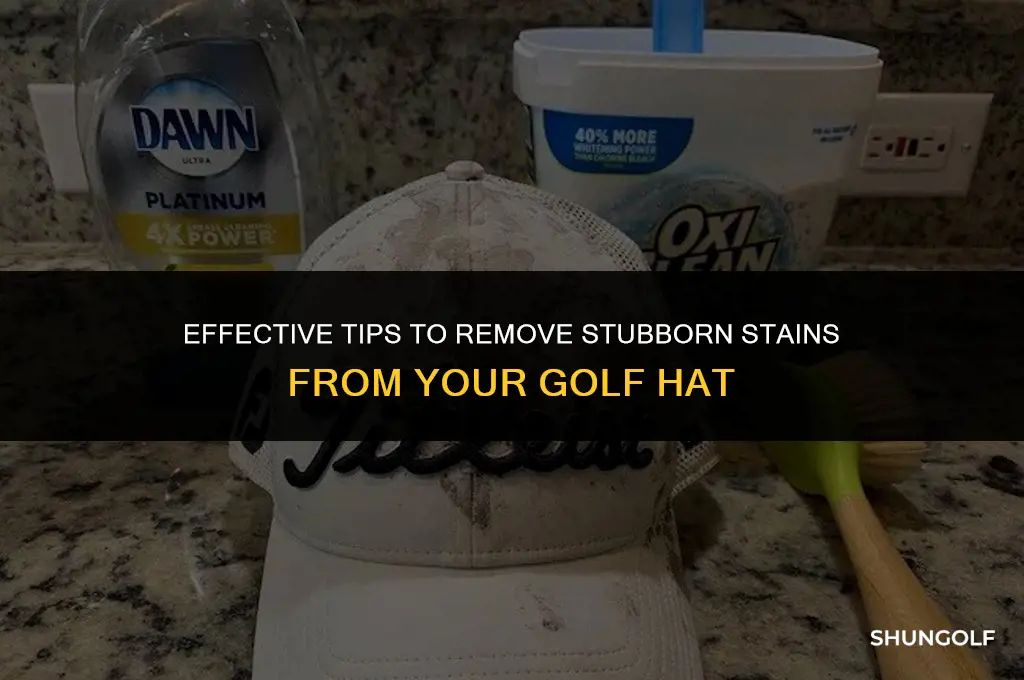 how to get rid of stains on golf hats