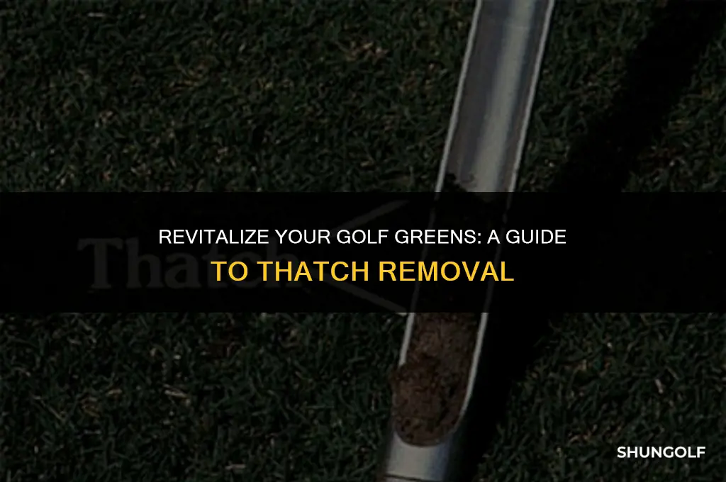 how to get rid of thatch golf greens