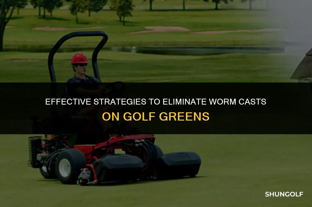 how to get rid of worm casts on golf greens