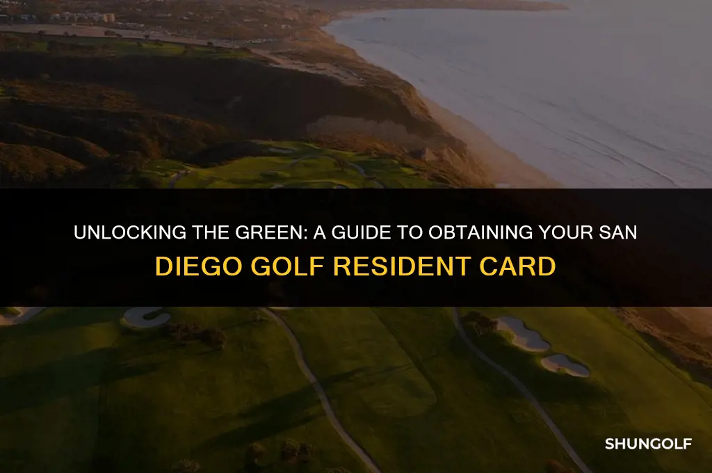 how to get san diego golf resident card