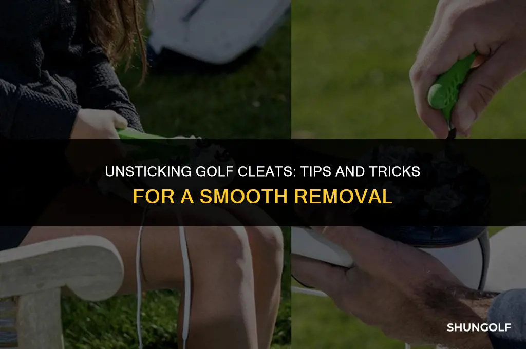 how to get stuck golf cleats out