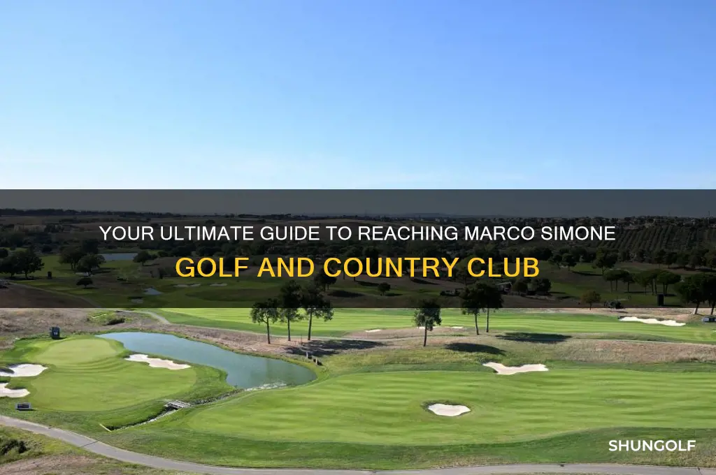 how to get to marco simone golf and country club
