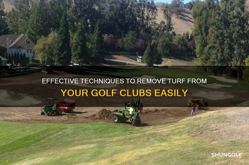 how to get turf off golf clubs