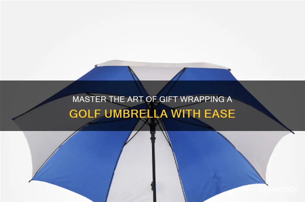 how to gift wrap a golf umbrella