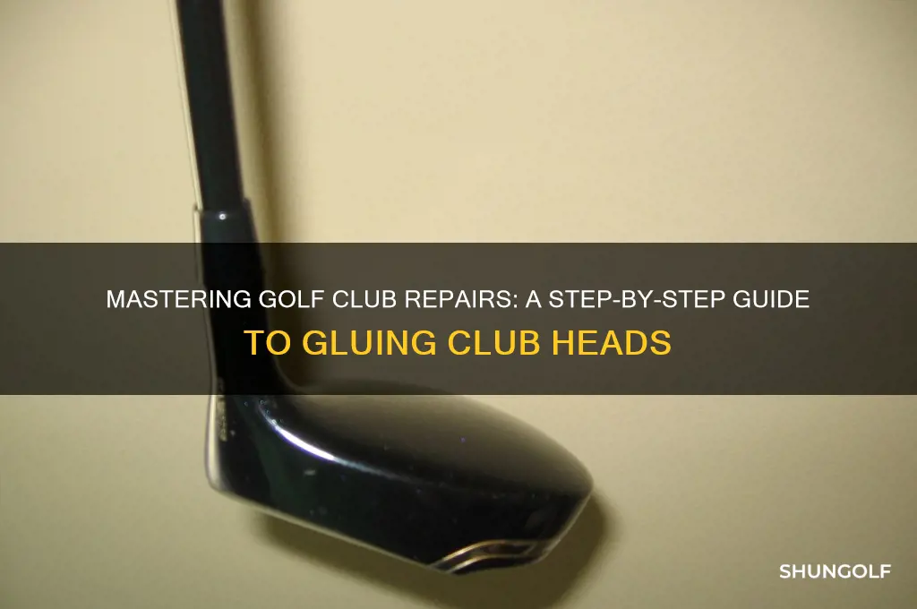 how to glue a golf club head