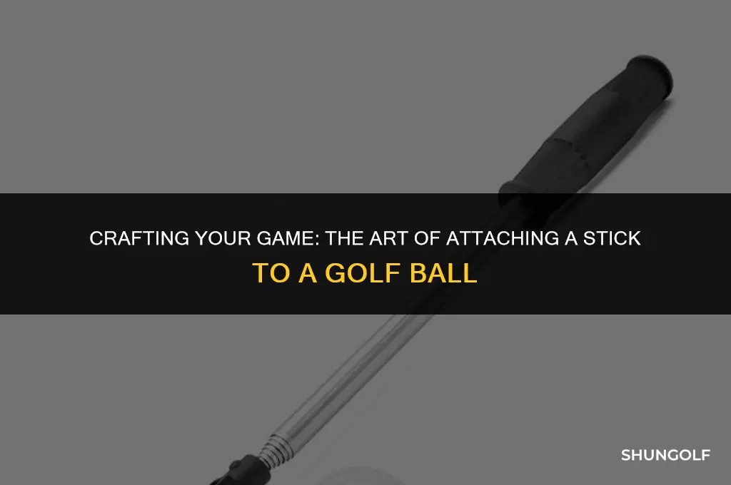 how to glue a stick to a golf ball