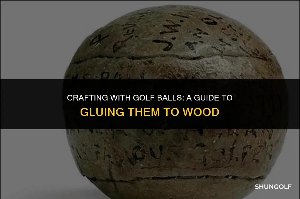 how to glue golf balls to wood