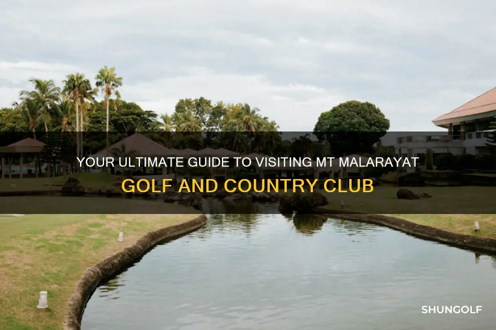 how to go to mt malarayat golf and country club
