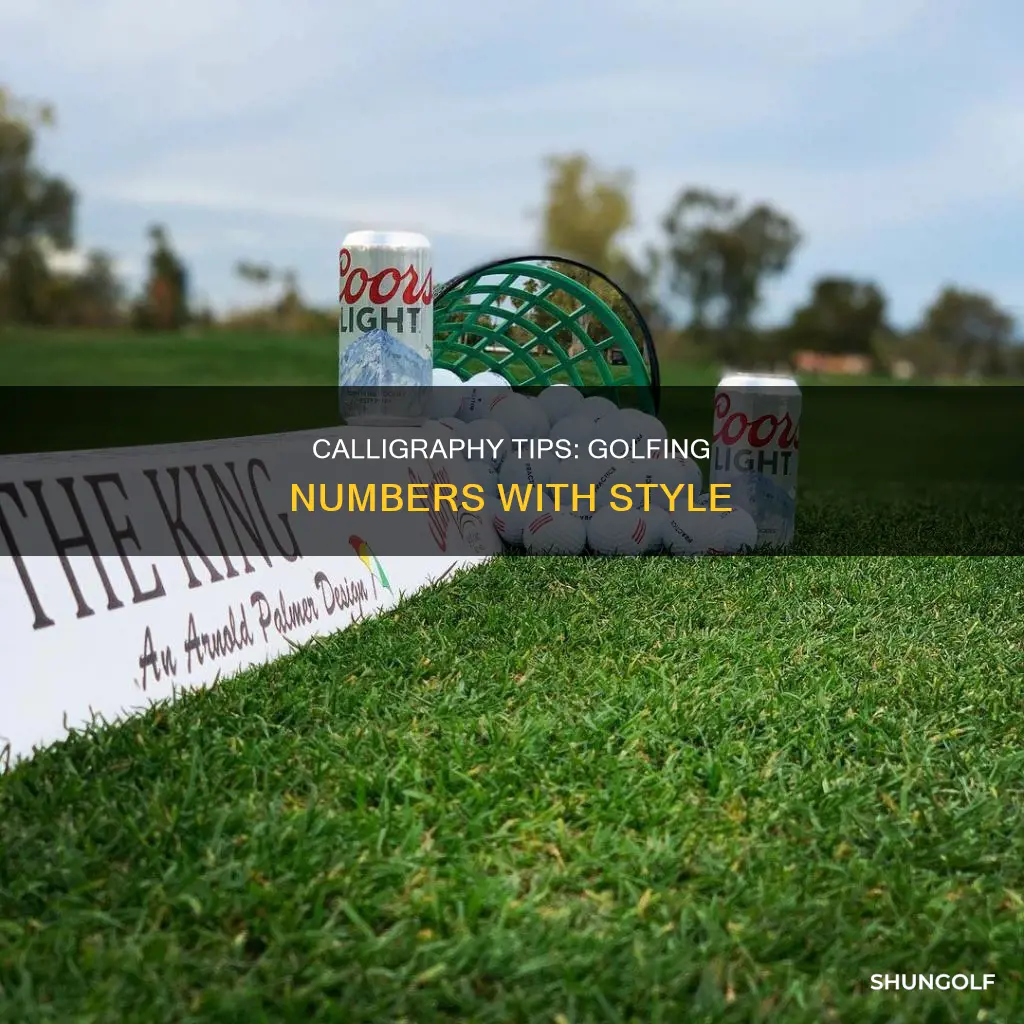 how to golf calligraphy number