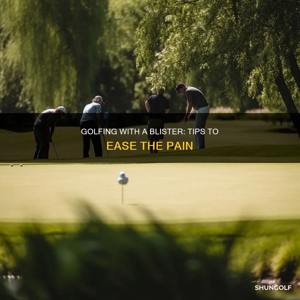 how to golf with a blister