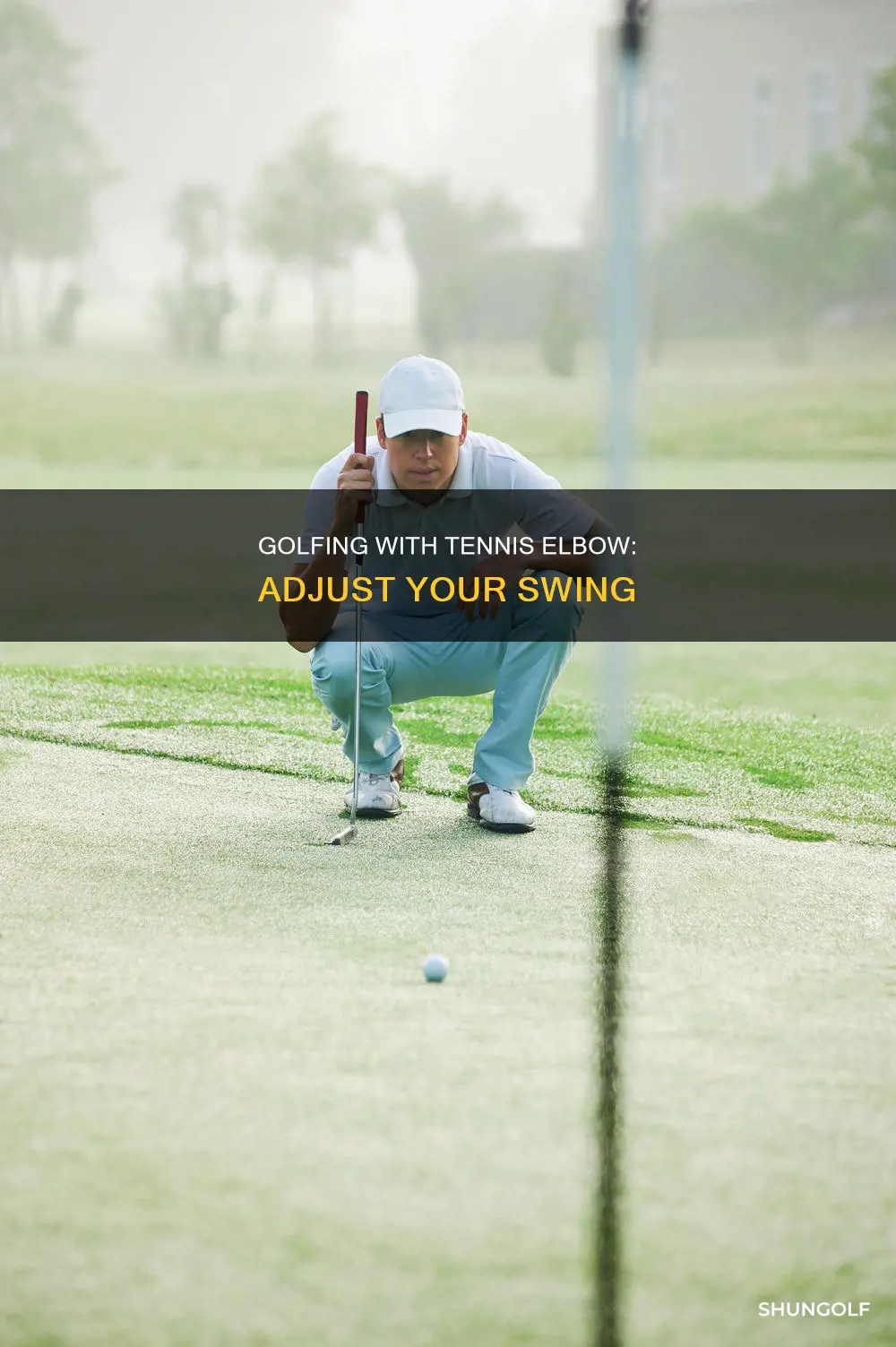 how to golf with tennis elbow