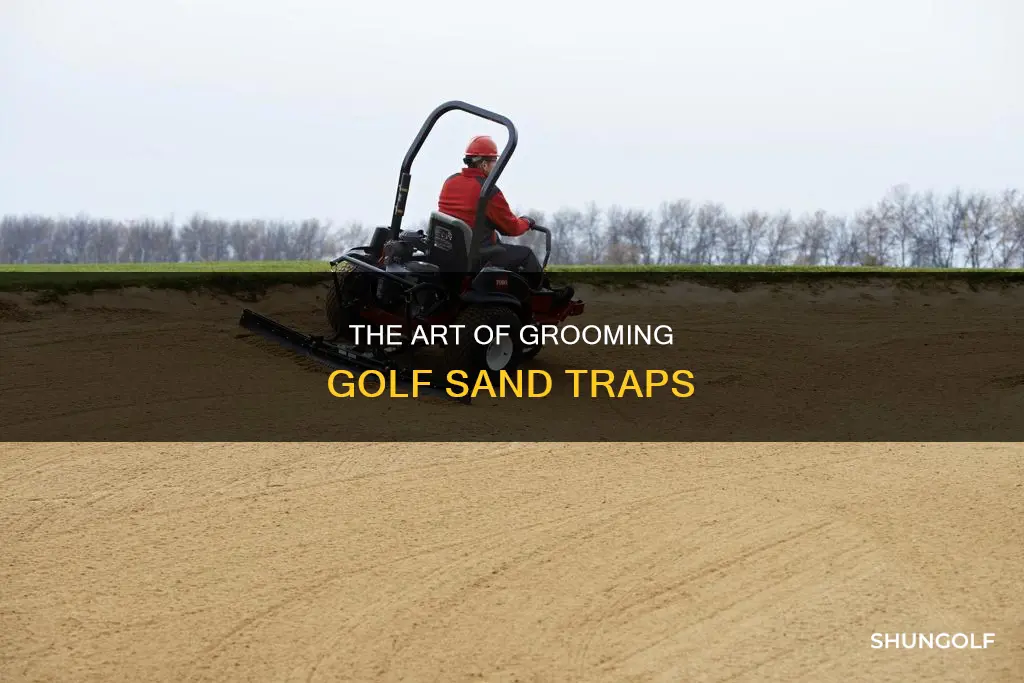 how to groom golf sand traps
