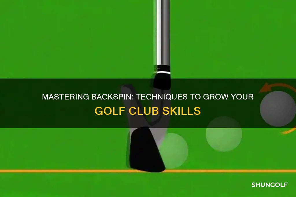 how to grove golf club for backspin