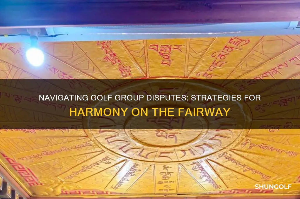 how to handle dispute between golf group