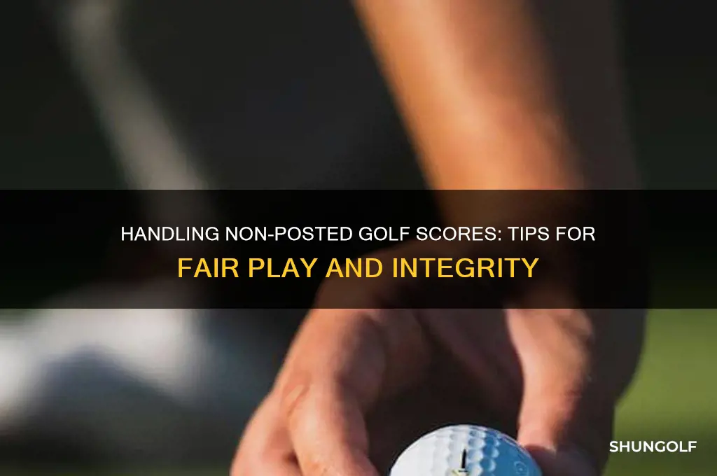 how to handle non posted golf scores