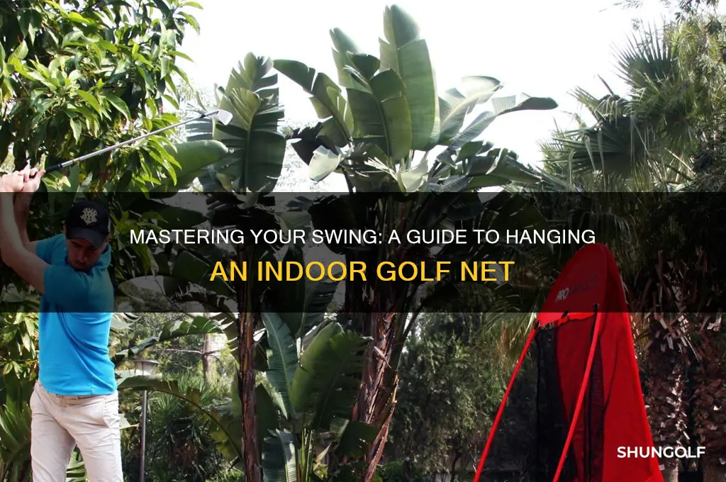 how to hang an indoor golf net