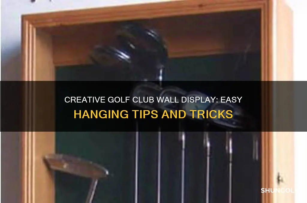 how to hang golf clubs on wall