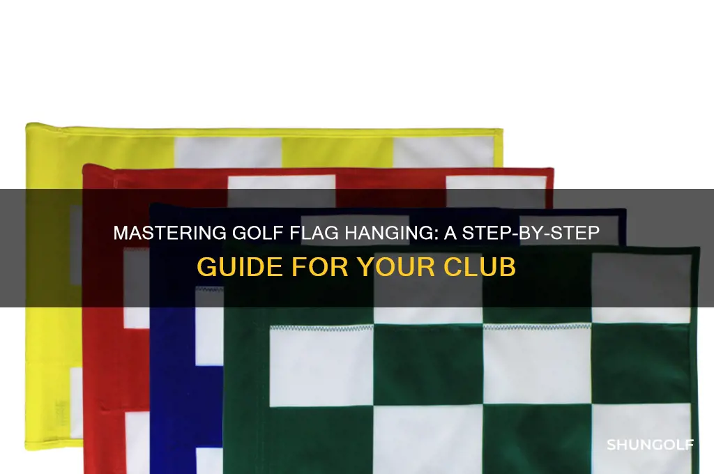 how to hang golf flags on club