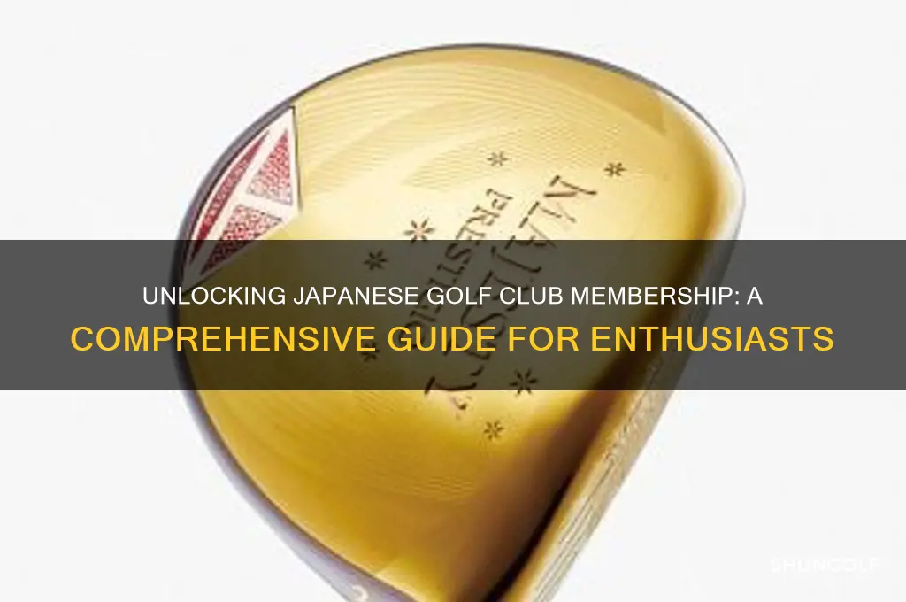 how to have a japanese golf club membership