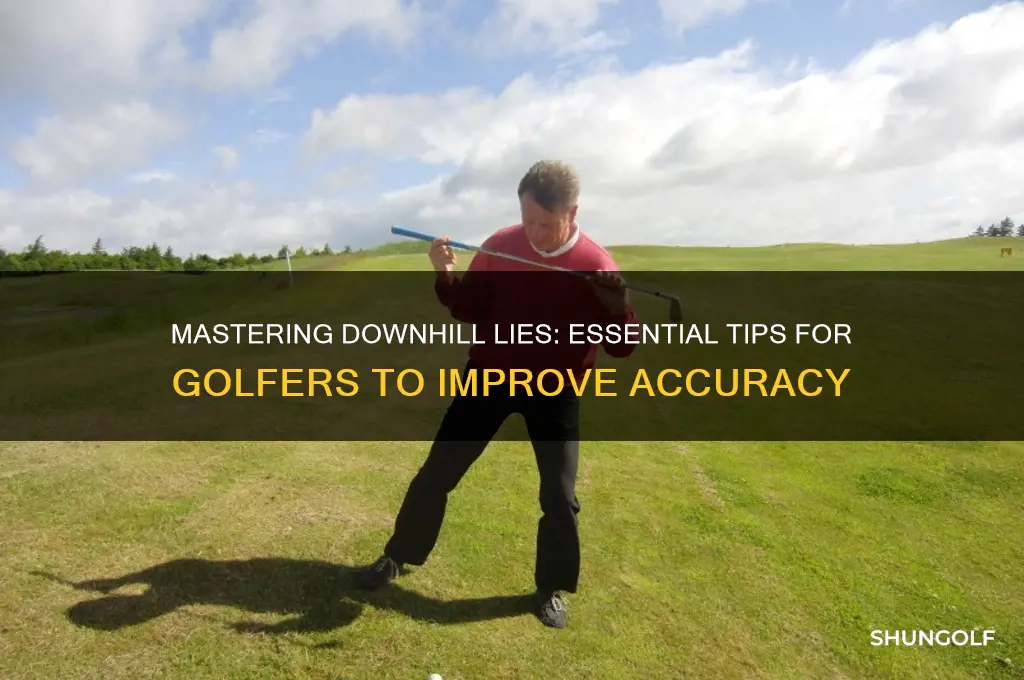 how to hit a downhill lie in golf