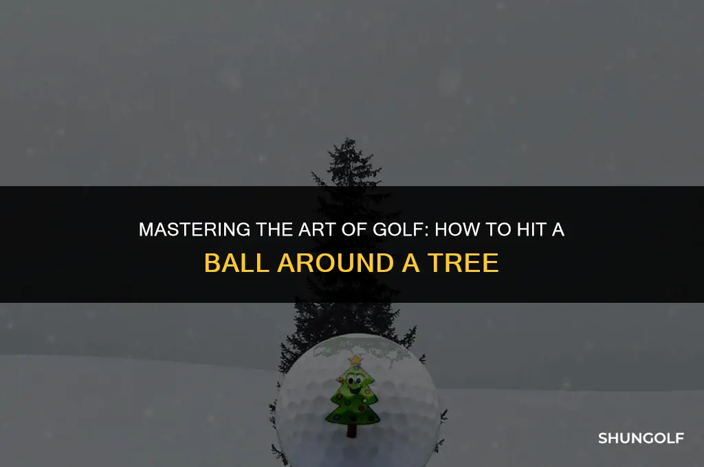 how to hit a golf ball around a tree