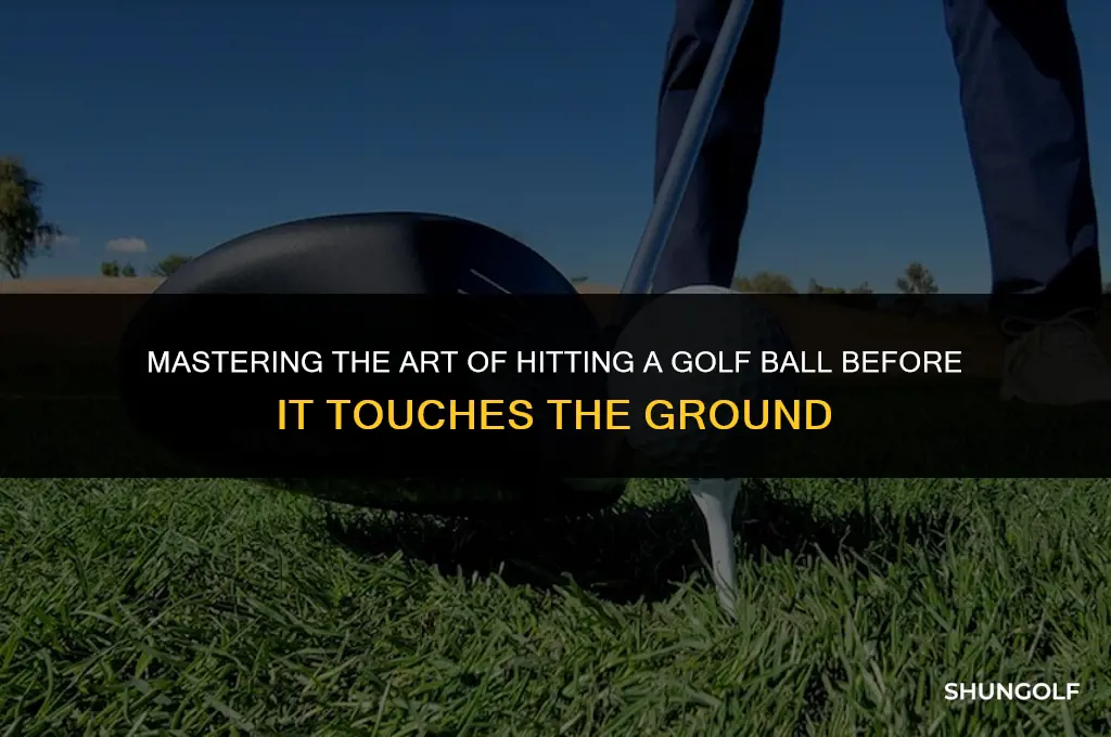 how to hit a golf ball before the ground
