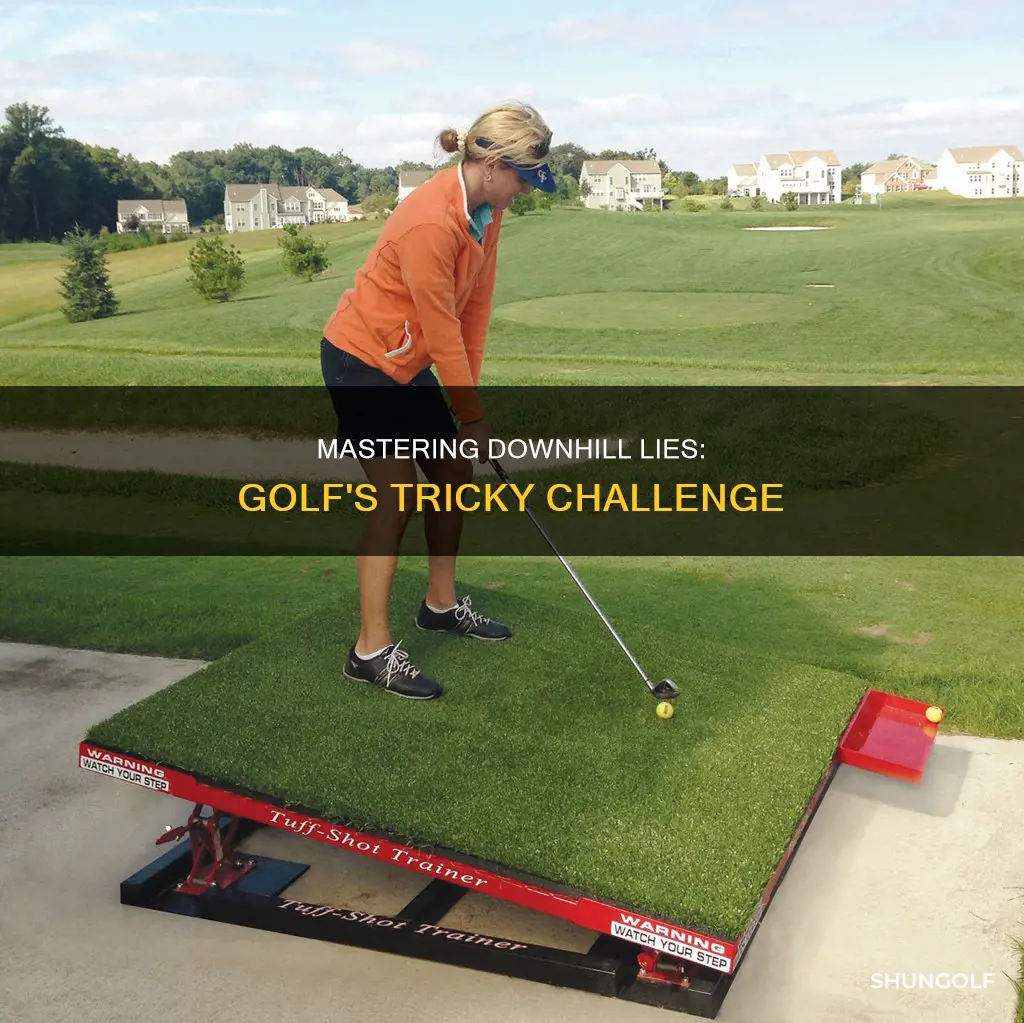 how to hit downhill lies golf