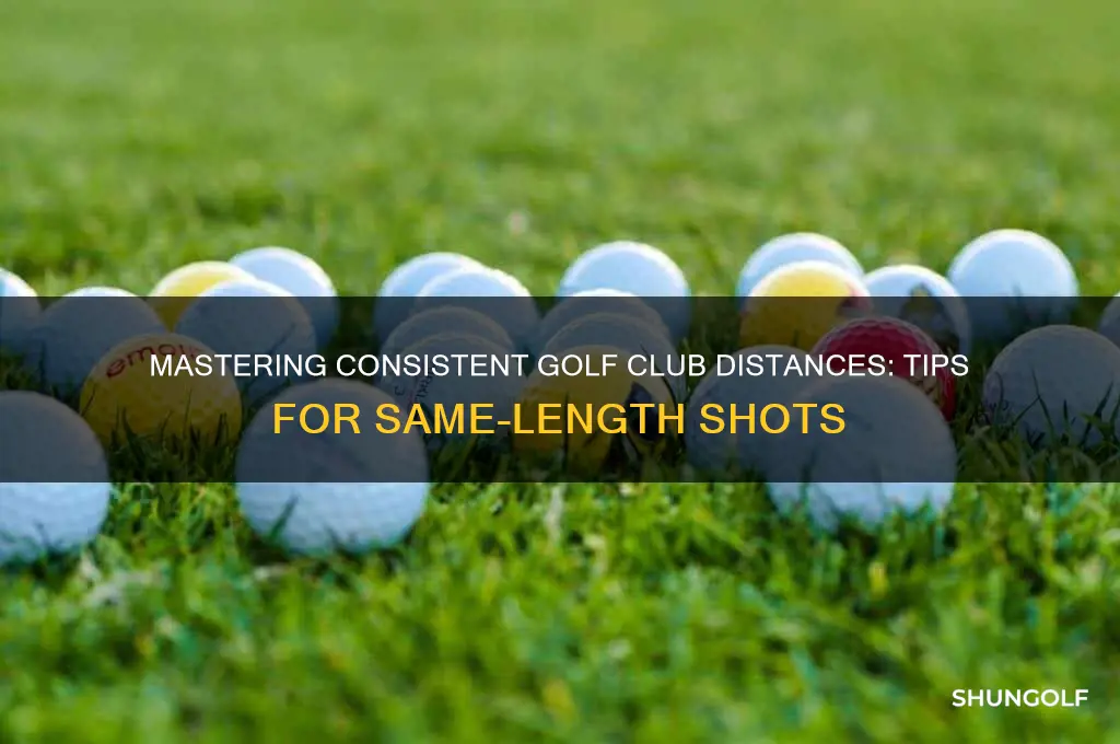 how to hit golf clubs same length