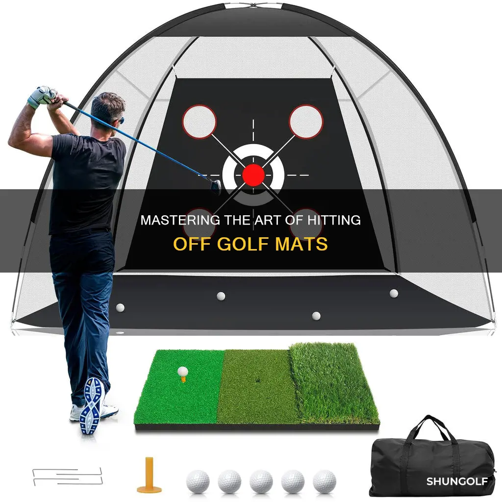 how to hit off golf mats