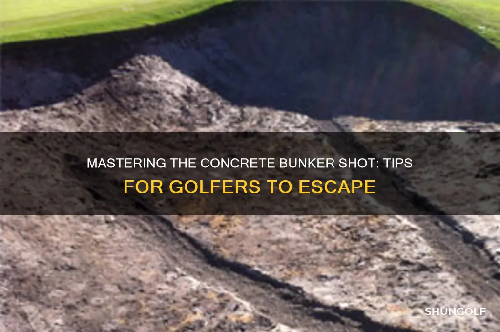 how to hit out of a concrete bunker in golf