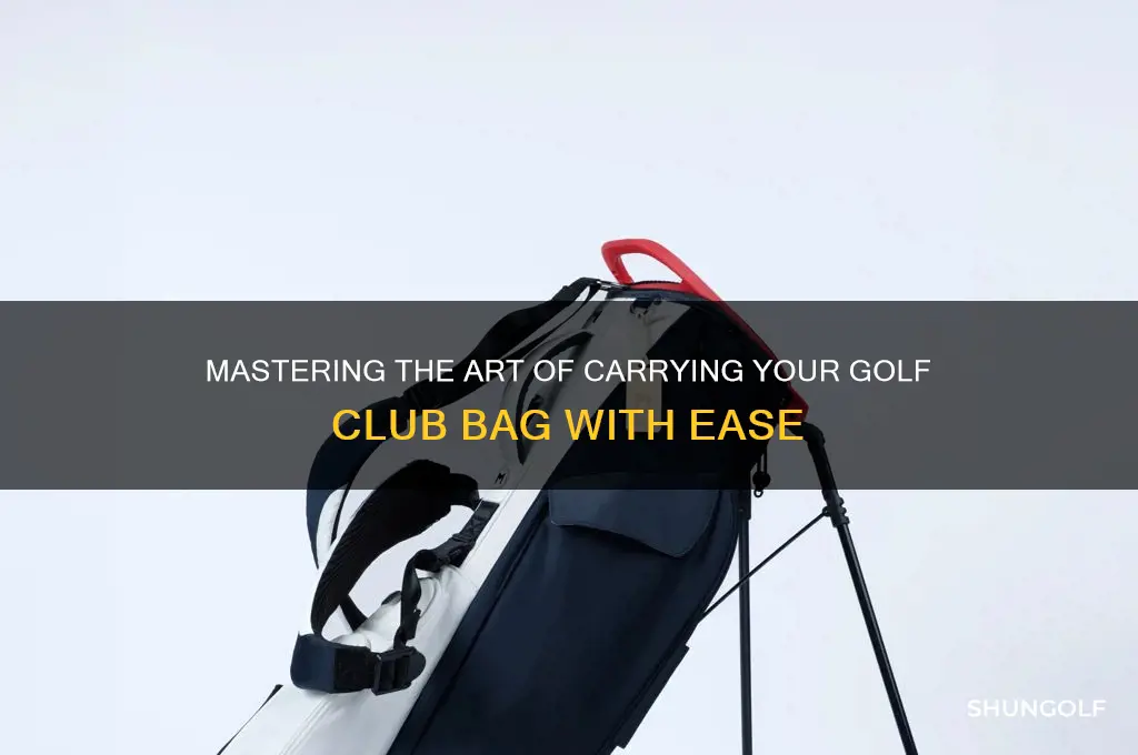 how to hold a golf club bag