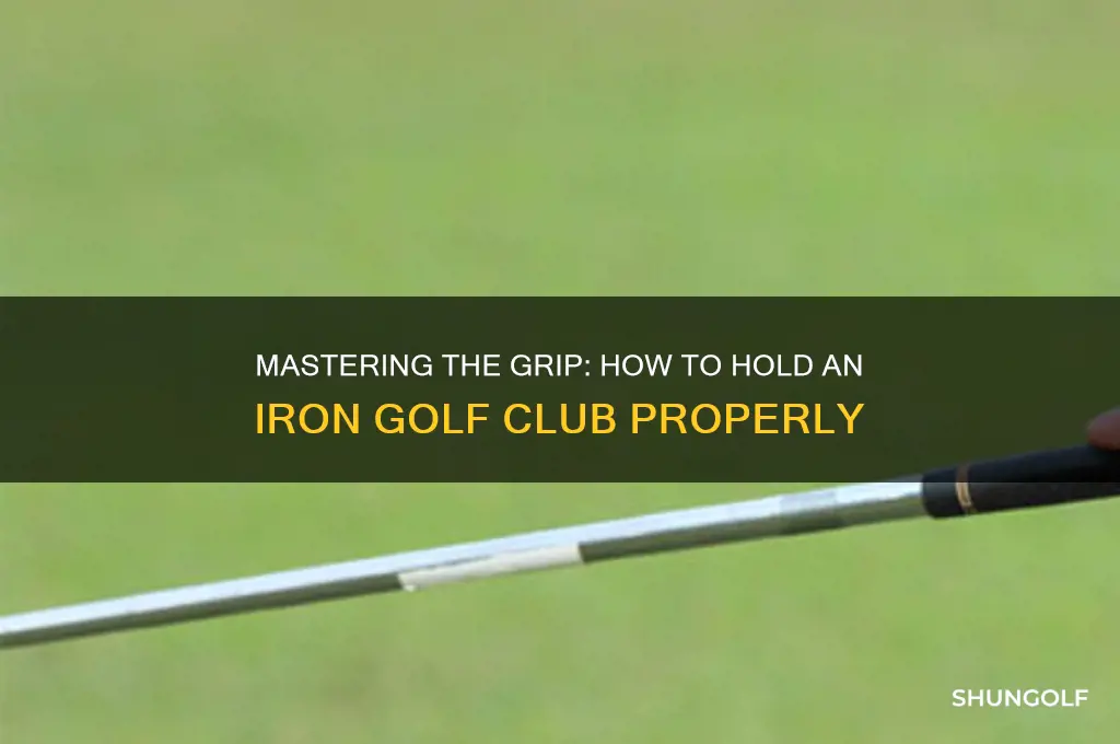 how to hold an iron golf club