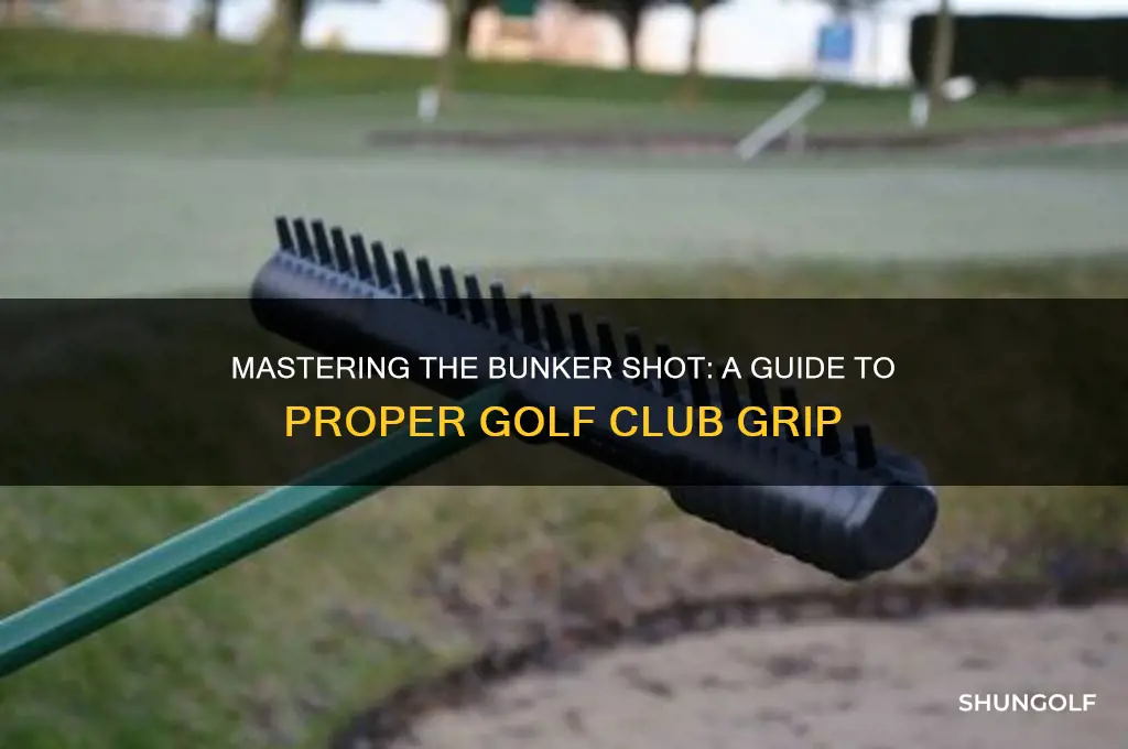 how to hold golf club in bunker