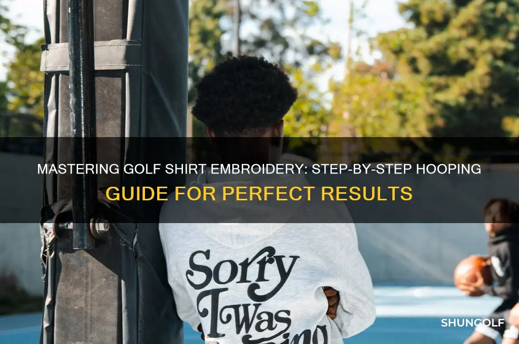 how to hoop a golf shirt for embroidery