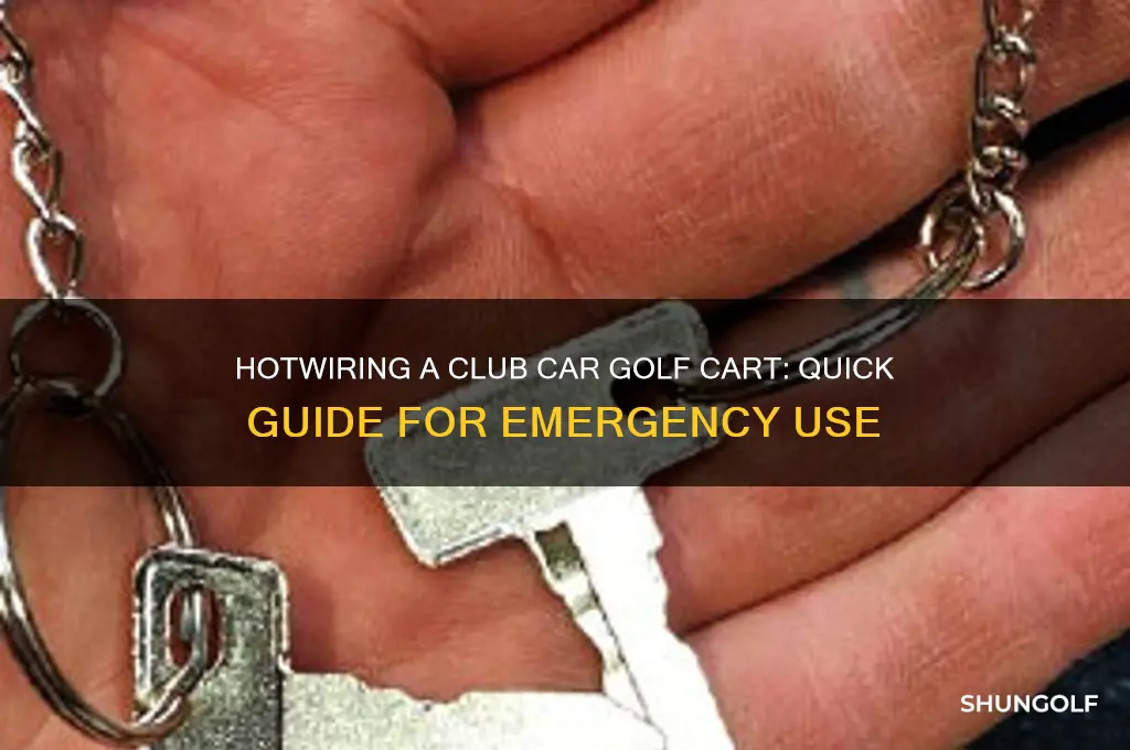 how to hotwire a club car golf cart