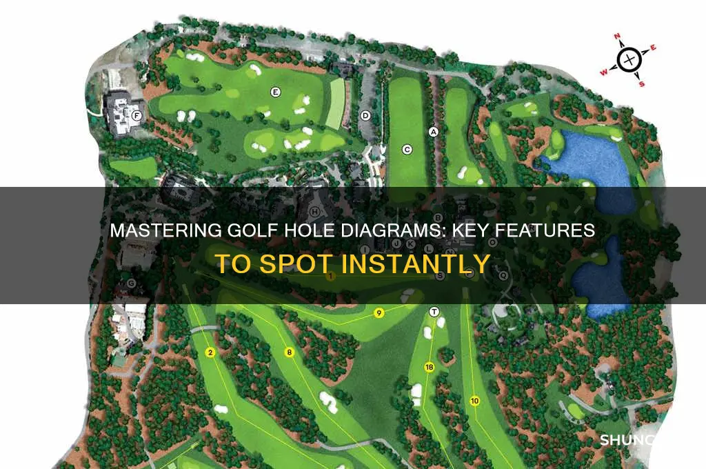 how to identify a diagram of a typical golf hole