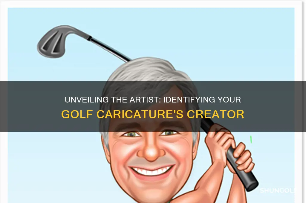 how to identify the a golf caricature author