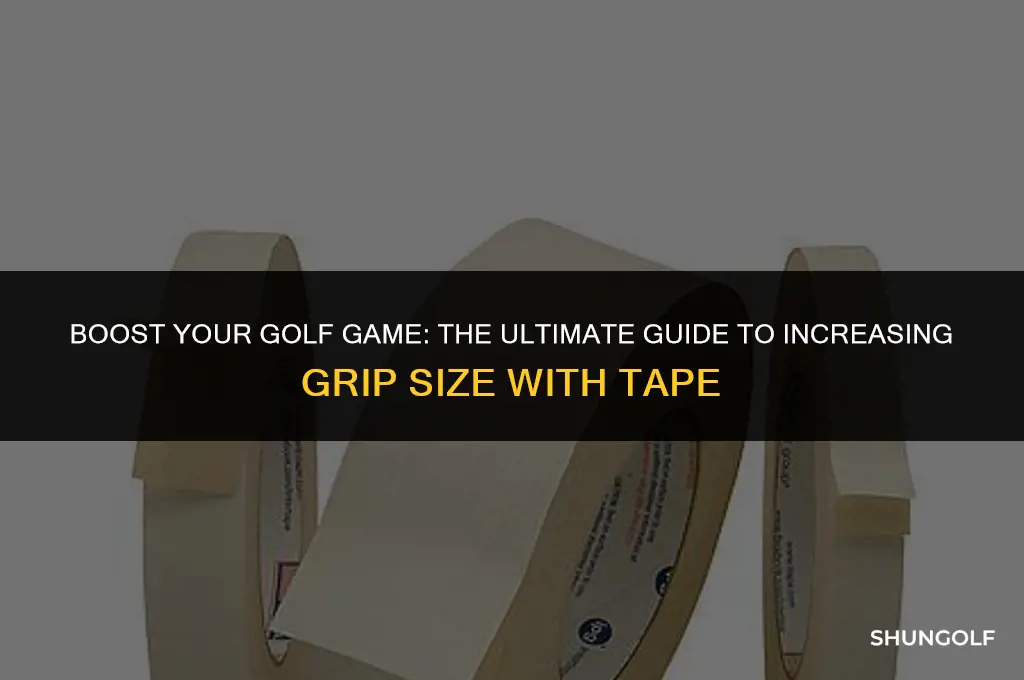 how to inrease grip size with tape golf