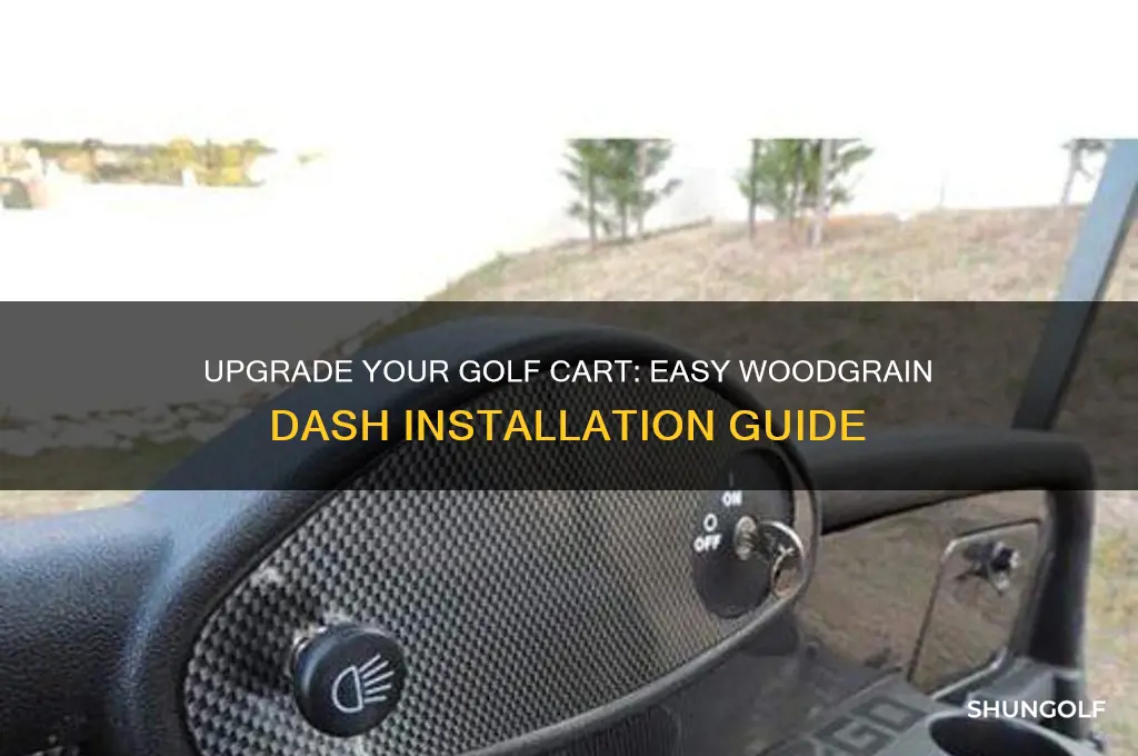 how to install a club car golf cart woodgrain dash