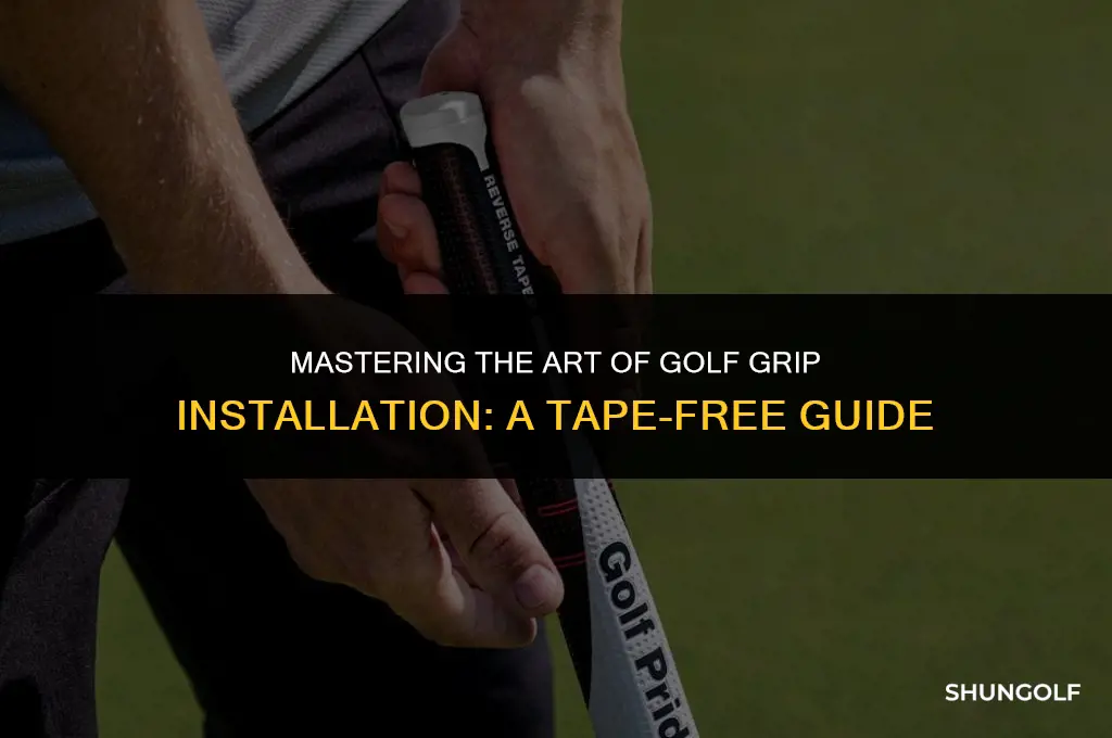 how to install a golf grip without tape