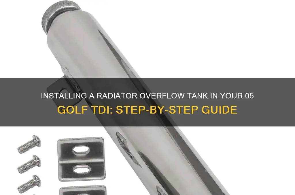 how to install a radiator overflow tank 05 golf tdi